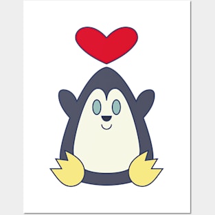 Adorable lovely penguin Posters and Art